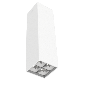 Светодиодный светильник VARTON DL-Box Reflect Multi 2x2 накладной 14 Вт 3000 К 80х80х300 мм RAL9003 белый муар 36°